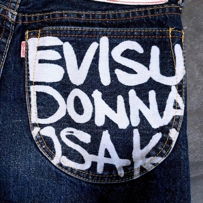< EVISU > DONNA OSAKA Selvedge Denim ＊ EVISU Donna Osaka Japanese Selvedge Denim Jeans Women's W26 Rare