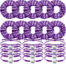 20 Pcs Cheerleader Bracelet Cheer Hair Scrunchies Charm Cheerleader Gifts Adjust