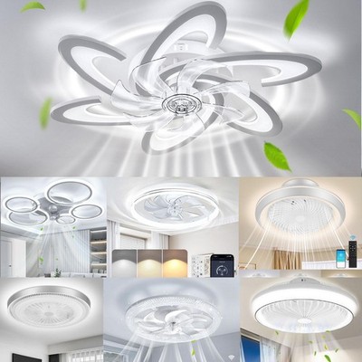 LED Deckenventilator mit Beleuchtung Ventilator  Leise Deckenlampe+Fernbedienung