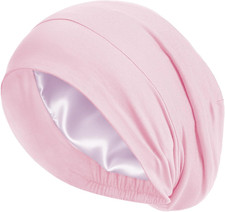 100 Mulberry Silk Lined Bonnet for Women Men Anti-Frizz Sleep Cap