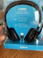 Logitech H390 USB Headset Noise Cancellation, Mute, Volume Control, Black