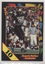 1991 Wild Card Draft 10 Stripe Kanavis McGhee #75 Rookie RC 0w6. rookie card picture
