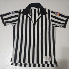 Honigs Whistle Stop Referee Shirt Mens L Short Sleeve Made In USA TASO