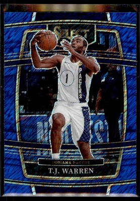 T.J. Warren 2021-22 Panini Select Blue Shimmer Prizms #6 Indiana Pacers