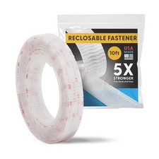 10FT Clear Indoor Outdoor Adhesive Mounting Tape, Self Mating Fastener