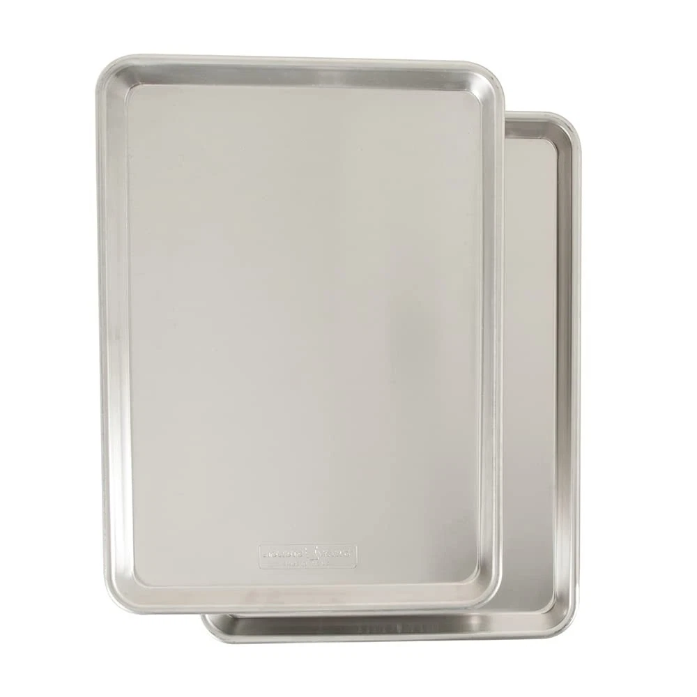 Pan Sheet 2 Pack Aluminum Baking Roasting Natural Nordic Ware Half Naturals