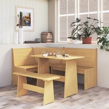 Corner Bench Dining Room Bench 151 cm Honey Brown Solid Wood Pine