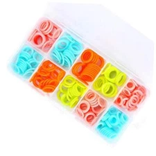  220 Pcs Knitting Stitch Marker, Random Colors O-Rings with 4 colors/220pcs