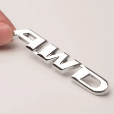 3D Chrome Metal AWD Car Trunk Rear Fender Emblem Badge Decal Stickers 4WD SUV V6