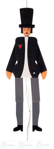 Spielzeug Hampelmann "Feiner Kerl" H=ca 30 cm NEU Erzgebirge Hampelmännchen - 第 1/1 張圖片