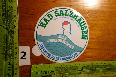 Alter Aufkleber Sport Schwimmbad Fitness Sauna Sole Bewegungsbad BAD SALZHAUSEN