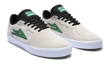 Lakai Skateboard Shoes Cardiff White/Black Suede 