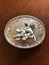 Cowboy Rodeo Cowgirl Western Horse Animal Metal Unisex Men  s Belt Buckle