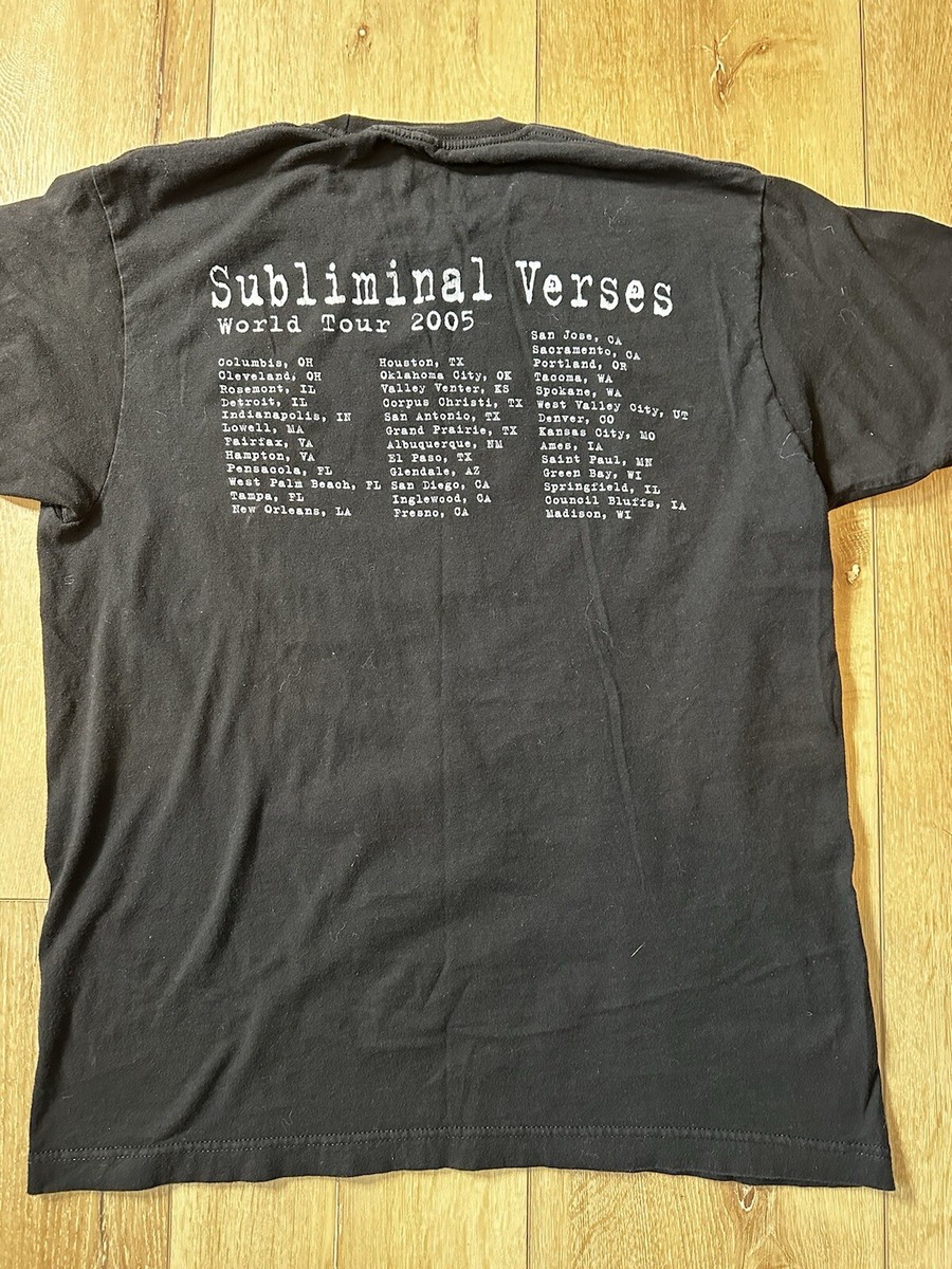 Hot Topic Slipknot Subliminal Verses World Tour 2005 T-Shirt Black