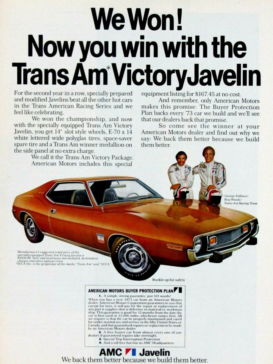スケーレックストリック AMC Javelin Roy Woods Racing Scalextric AMC Javelin TransAm n.68 1971 Roy Woods
