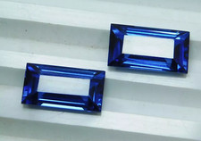 Natural Flawless Blue Sapphire 18 Ct Baguette Shape GIE Certified Loose Gemstone