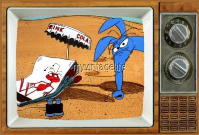 ANT & the AARDVARK TV Fridge MAGNET 2'' x 3'' SATURDAY MORNING CARTOONS pink panth