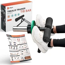 LifePro Tib Bar, Tibialis Trainer for Ankle, Shin, Fits 2 Olympic Plates - Black