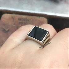 Black Onyx Sterling Silver Ring Statement Silver Ring Black Onyx Ring Christmas