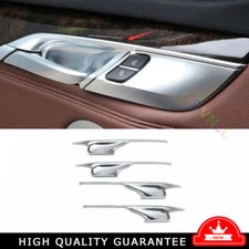 Inner Door Handle Bowl Cover Trim For BMW X5 X6 F15 F16 2014-2018 Matte Silver
