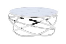 Designer Couchtisch Rund Ø 90 cm verchromt