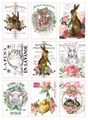 Aufkleber-Möbeltattoo-transparent-Shabby-Vintage-Ostern-Vintage Easter4-1277