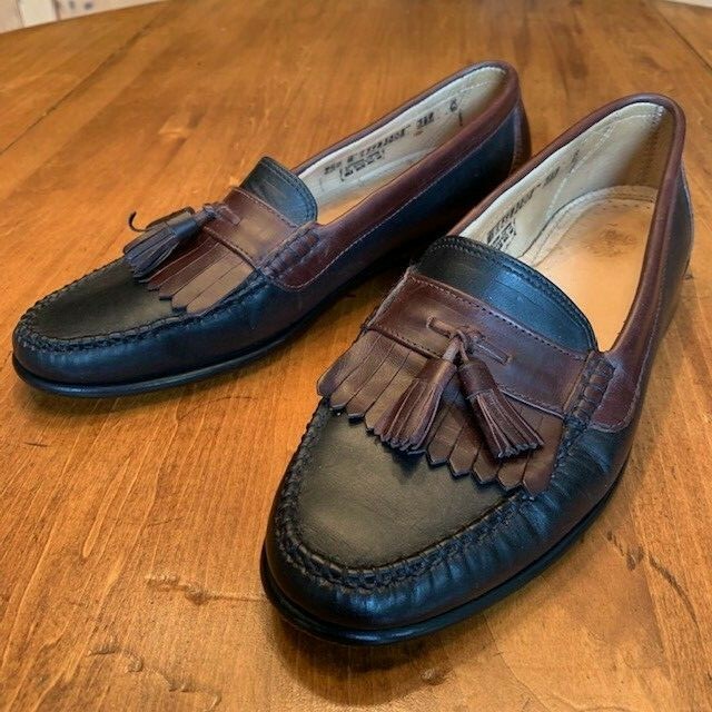 GH Bass Weejuns Mens Black Brown Leather Kiltie Tassel Loafers Moccasin Shoe 9.5 GH Bass Weejuns Men main image 2