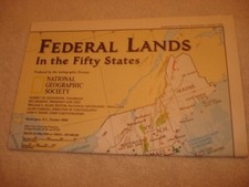 National Geographic Map of Federal Lands in the 50 States 1996