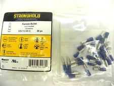 50 pcs PANDUIT Stronghold Female 5/32" Bullet Crimp Terminal Connector 16-14 AWG