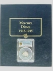 Complete 1916-1945 MERCURY Silver Dime Set PCGS 1916D Whitman Classic Album