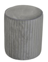 Sitzpouf Pouf Sitzhocker Samthocker Polsterhocker FußHocker Hocker In Grau