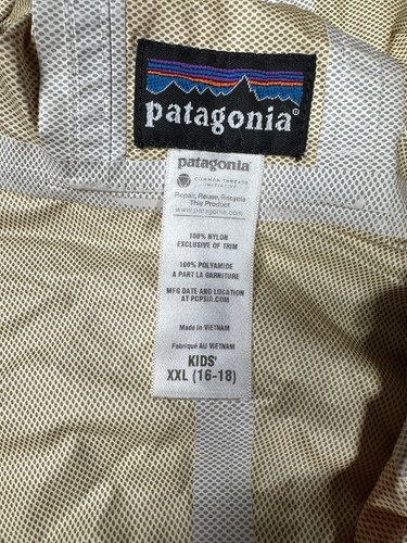 Patagonia H2NO Rain Jacket Kids Size XXL (16-18) Full Zip Orange Nylon Hike - Picture 3 of 10