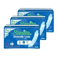 Sanitary Pads Maternity Belt Loop Napkin Postpartum Extra Long 35cm  30 pads