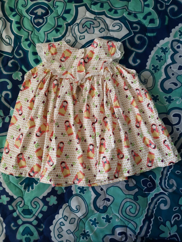 Vestido de encaje hecho a mano otoño primavera 0-12M Foto 4 de 4