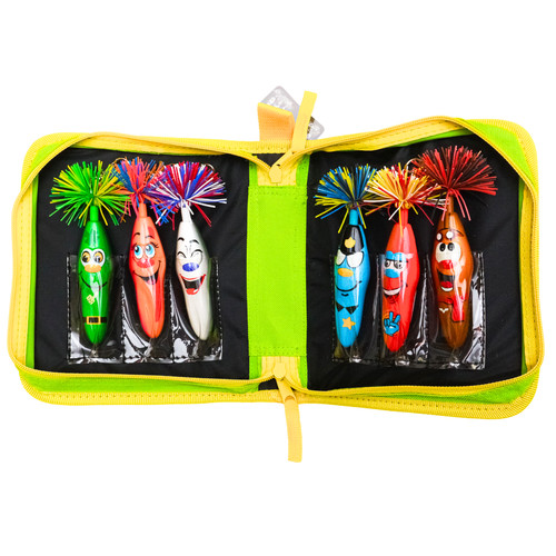 Collectible Kooky 6-Pen Carry Case Yellow Green with Krew 34
