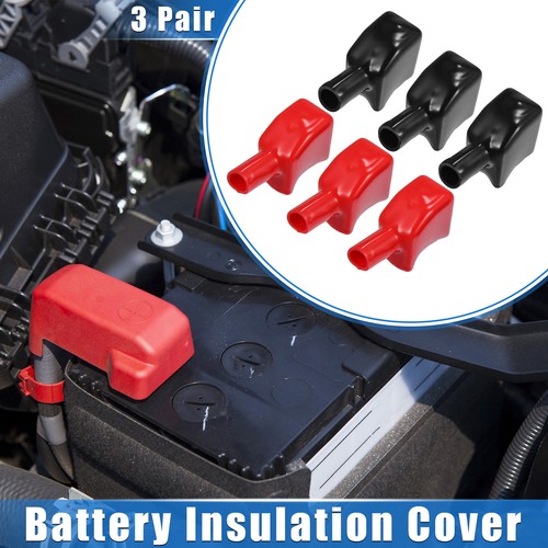 3 Pair Battery Terminal Insulation Covers 37mm Length 7mm 0.28