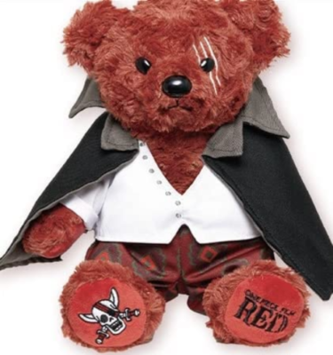 One Piece Film RED Movie Shanks Teddy Bear pirate Plush toy doll