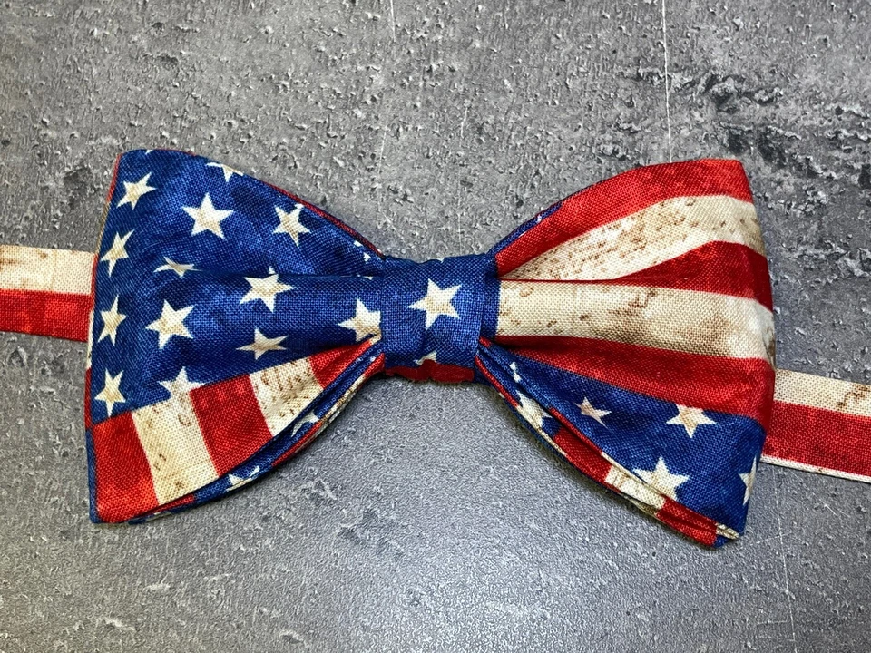 NUEVA Pajarita Patriótica Para Hombre Bandera Americana Preatada EE. UU. Foto 4 de 4