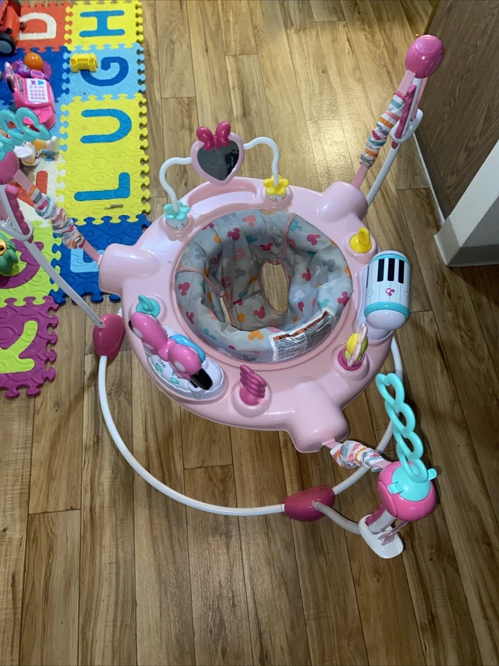 Bright Starts, Jersey de Actividad Disney Baby Minnie Mouse Peekaboo, Usado Foto 2 de 2