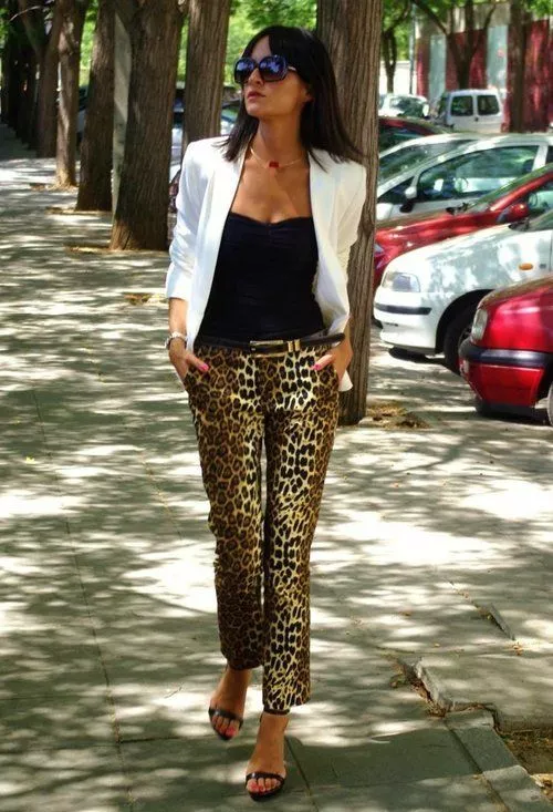 ThreadUp Outfit Zara Leopard Print Pants  JCrew Bright Green Top  zory  mory