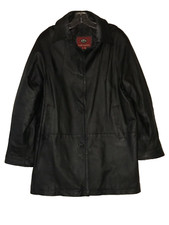 Marc Mattis Leather Jacket Coat Quilted Lined Longer Style Size Small