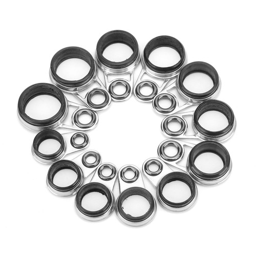 33Pcs Fishing Rod Guides Eyes Ring Raft Line Ring Fishing Rod Building HG - Picture 16 of 22