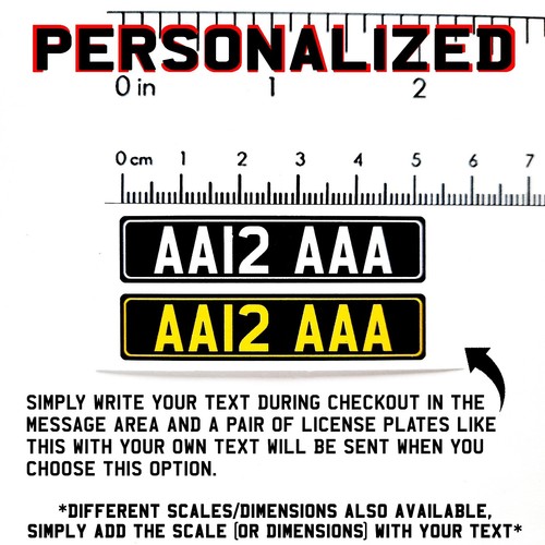 RC 1/10 UK BRITISH Number Plates Scale Sticker GB BRITAIN License Plate Licence - Picture 39 of 191