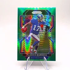 2021 Plaxico Burress Panini Prizm Green Hyper PRIZM #119/175 NY Giants 