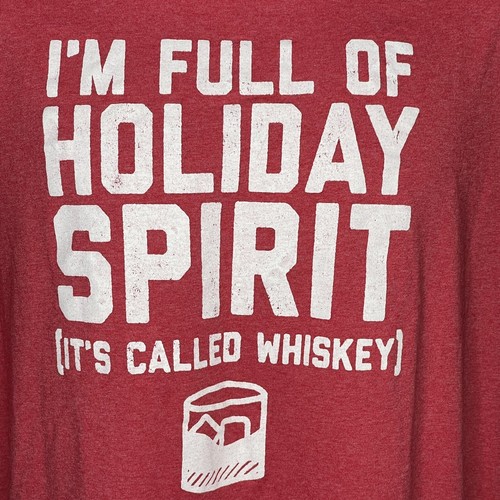 Full Holiday Spirit Called Whiskey Herren T-Shirt Weihnachten lustig 4XL rot Tee S/S - Bild 2 von 8