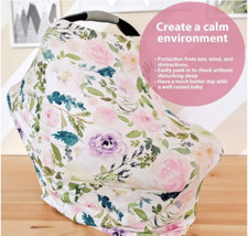 Pobi Baby Floral bamboo versatile carrier, nursing, cart cover 28x28"