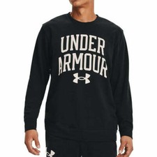 Under Armour Rival Terry Mens Training Sweatshirt Black Gym Workout