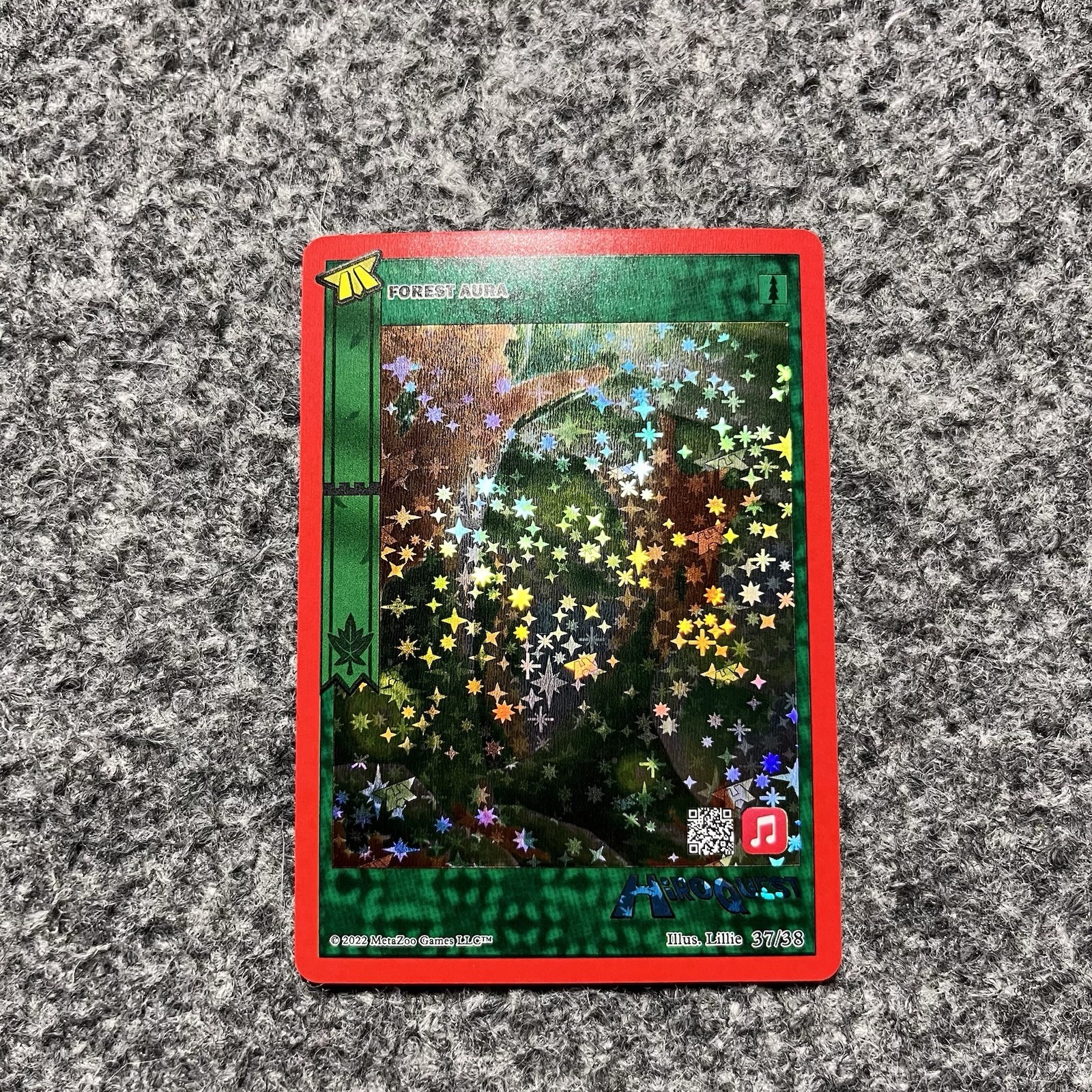 Metazoo HiroQuest 2.0 Forest Aura Full Holo Apple Music Stamp Steve Aoki NM