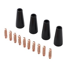 Welding Torch Contact Tip Set for MIG with Gasless Nozzle Compatibility