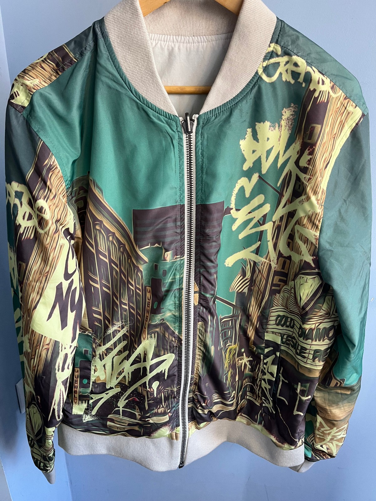 GUESS Hombre Reversible Bomber Chaqueta Chaleco Abrigo OFERTA